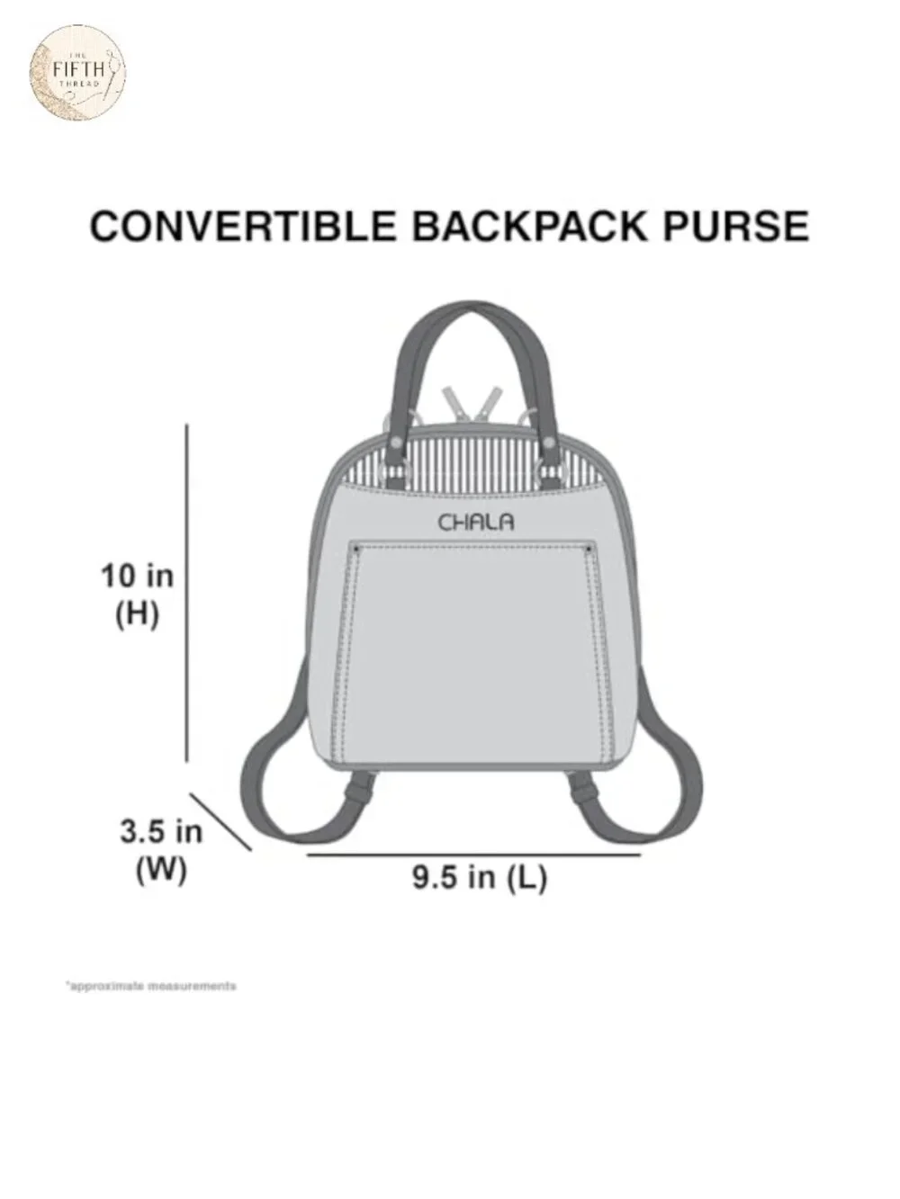 CHALA Women Convertible Backpack Purse with Adjustable Strap